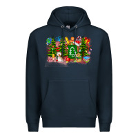 Navy Christmas teacher Premium Hoodie - CowhideDigitalArt
