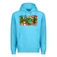 Ocean Blue Christmas teacher Premium Hoodie - CowhideDigitalArt