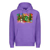 Purple Christmas teacher Premium Hoodie - CowhideDigitalArt