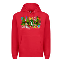 Red Christmas teacher Premium Hoodie - CowhideDigitalArt
