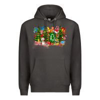 Smoke Christmas teacher Premium Hoodie - CowhideDigitalArt