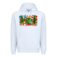 White Christmas teacher Premium Hoodie - CowhideDigitalArt