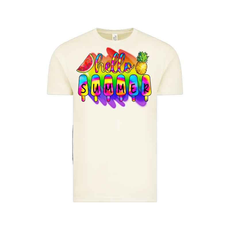 Hello Summer Tie Dye Vintage Tee by CowCowDesign | Teevron