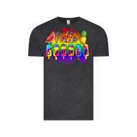 Vintage Black Hello Summer Tie Dye Vintage Tee - CowCowDesign