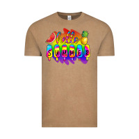 Vintage Coffee Hello Summer Tie Dye Vintage Tee - CowCowDesign