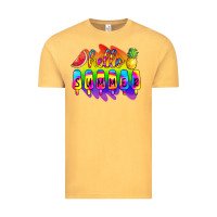 Vintage Mustard Hello Summer Tie Dye Vintage Tee - CowCowDesign