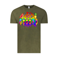 Vintage Olive Hello Summer Tie Dye Vintage Tee - CowCowDesign