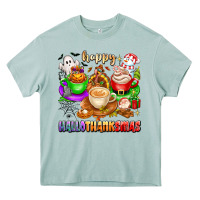 Arona happy hallothanksmas coffee cups with ghost turkey Heavy Core Tee - texasbilliewilder
