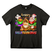Asphalt happy hallothanksmas coffee cups with ghost turkey Heavy Core Tee - texasbilliewilder
