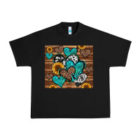 Black turquoise sunflower hearts Urban Heavy Tee - Jasminsmagicworld