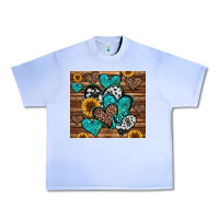 Grape Ice turquoise sunflower hearts Urban Heavy Tee - Jasminsmagicworld