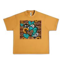 Peanut Butter turquoise sunflower hearts Urban Heavy Tee - Jasminsmagicworld