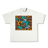 Pistachio turquoise sunflower hearts Urban Heavy Tee - Jasminsmagicworld