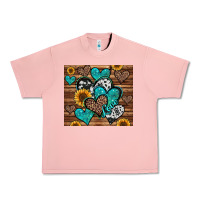 Salmon turquoise sunflower hearts Urban Heavy Tee - Jasminsmagicworld