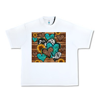 White turquoise sunflower hearts Urban Heavy Tee - Jasminsmagicworld