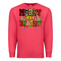 Cardinal merry and bright with christmas tree  cakes ado Premium Sweatshirt - AdoDesignShop
