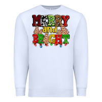 White merry and bright with christmas tree  cakes ado Premium Sweatshirt - AdoDesignShop