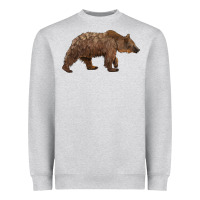 Heather Grey bear Heavyweight Sweatshirt - BarkalooDesign