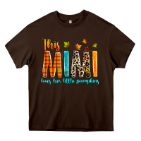 Chocolate Brown This mimi loves her little pumpkins Heavy Core Tee - texasbilliewilder