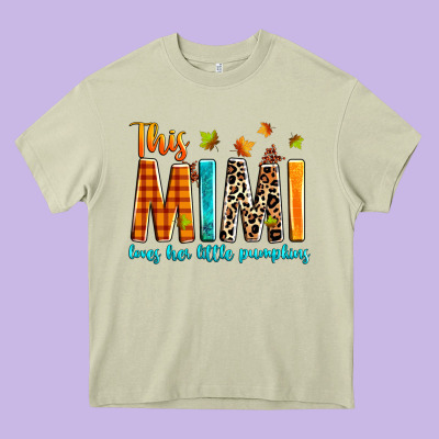 This Mimi Loves Her Little Pumpkins Heavy Core Tee Designed By Texasbilliewilder