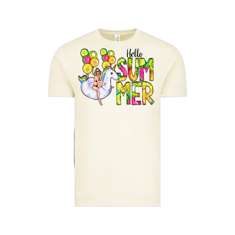 Hello Summer Unicorn Vintage Tee by CowCowDesign | Teevron