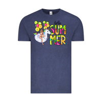 Vintage Denim Hello Summer Unicorn Vintage Tee - CowCowDesign