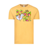 Vintage Mustard Hello Summer Unicorn Vintage Tee - CowCowDesign