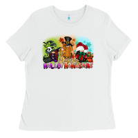 White happy hallothanksmas gnomes Ladies Tee - CowGirlArtShop