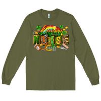 Army Green lucky nurse  St. Patricks Day Long Sleeve Tee - FaDigitalArtStudio
