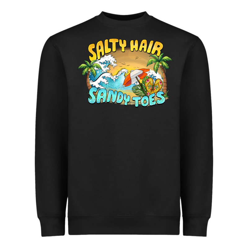 Salty Hair Sandy Toes Summer Heavyweight Sweatshirt by BarkalooDesign | Teevron