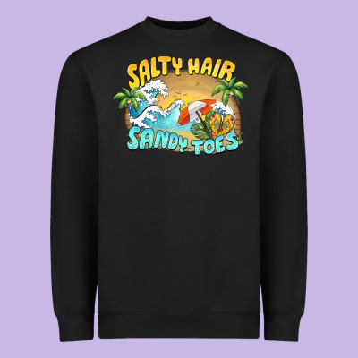 Salty Hair Sandy Toes Summer Heavyweight Sweatshirt Designed By Barkaloodesign