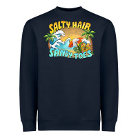 Navy salty hair sandy toes summer Heavyweight Sweatshirt - BarkalooDesign