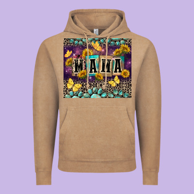Mama With Sunflowers Vintage Hoodie Designed By Fadigitalartstudio