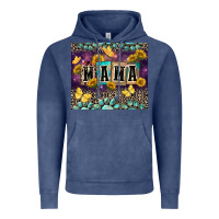 Vintage Denim Mama with sunflowers Vintage Hoodie - FaDigitalArtStudio