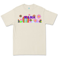 Bone boho retro floral mama Premium Tee - TumblerDesignByShophia