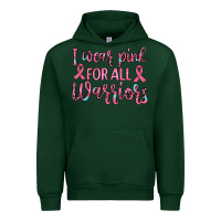 Forest Green i wear pink for all warriors Urban Hoodie - JahusDesignShop