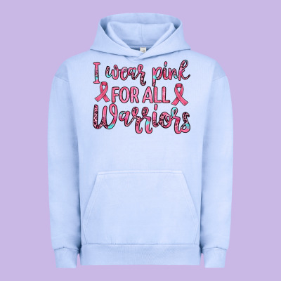 I Wear Pink For All Warriors Urban Hoodie Designed By Jahusdesignshop