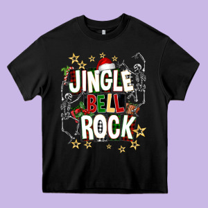 Jingle Bell Rock Heavy Core Tee Designed By Nancycooperartshop