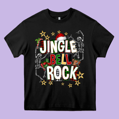 Jingle Bell Rock Heavy Core Tee Designed By Nancycooperartshop