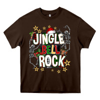 Chocolate Brown Jingle bell rock Heavy Core Tee - NancyCooperArtShop