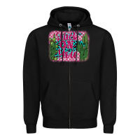 Black stuck on you cactus Zipper Hoodie - BarkalooDesign