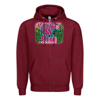 Burgundy stuck on you cactus Zipper Hoodie - BarkalooDesign