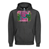 Charcoal Heather stuck on you cactus Zipper Hoodie - BarkalooDesign
