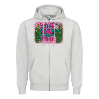 Dove Grey stuck on you cactus Zipper Hoodie - BarkalooDesign