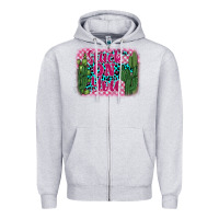 Heather Grey stuck on you cactus Zipper Hoodie - BarkalooDesign