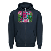 Navy stuck on you cactus Zipper Hoodie - BarkalooDesign
