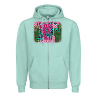 Seafoam stuck on you cactus Zipper Hoodie - BarkalooDesign