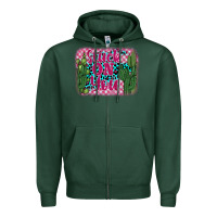 Sports Green stuck on you cactus Zipper Hoodie - BarkalooDesign
