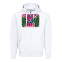 White stuck on you cactus Zipper Hoodie - BarkalooDesign