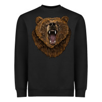 Black bear head Heavyweight Sweatshirt - BarkalooDesign